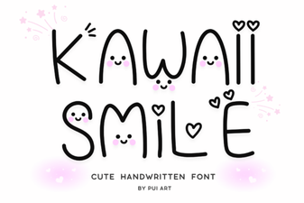 Adorable Kawaii Smile Font for Cute Design Projects