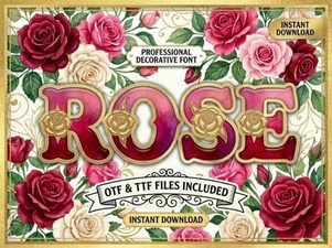 Elegant Rose Font Designs for Creative Projects