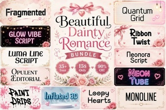 Beautiful Dainty Romance Font - Elegant Display Typeface for Wedding & Love Designs