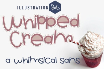 Whipped Cream Family Font for Sweet Creative Designs