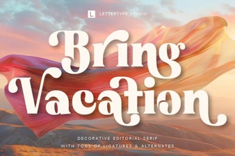 Bring Vacation Font – Elegant Serif Typeface for Vacation Designs