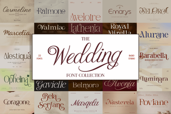 Beautiful Wedding Collection Fonts for Invitations and Designs